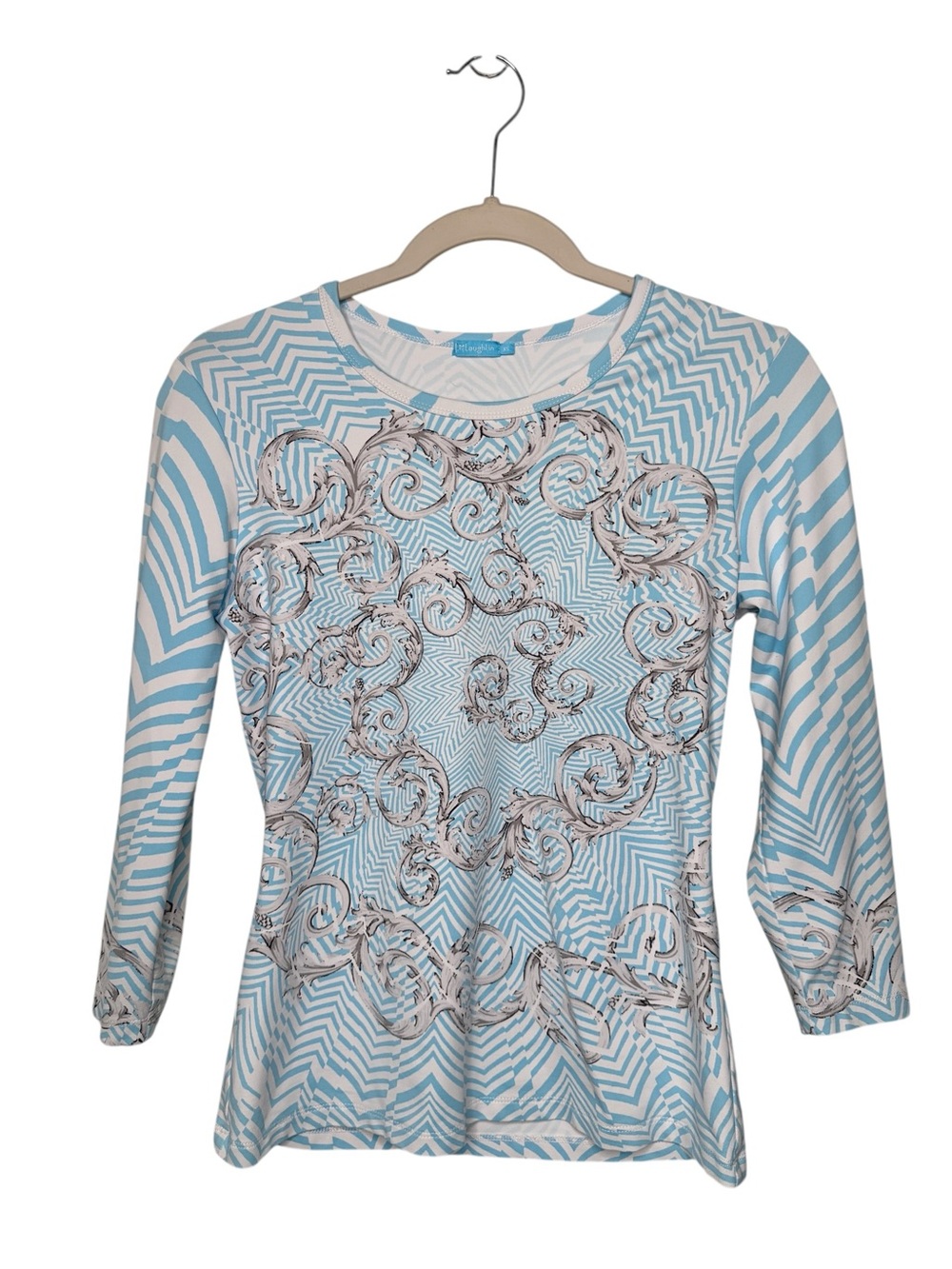 J. McLaughlin Blue White Top Size XS